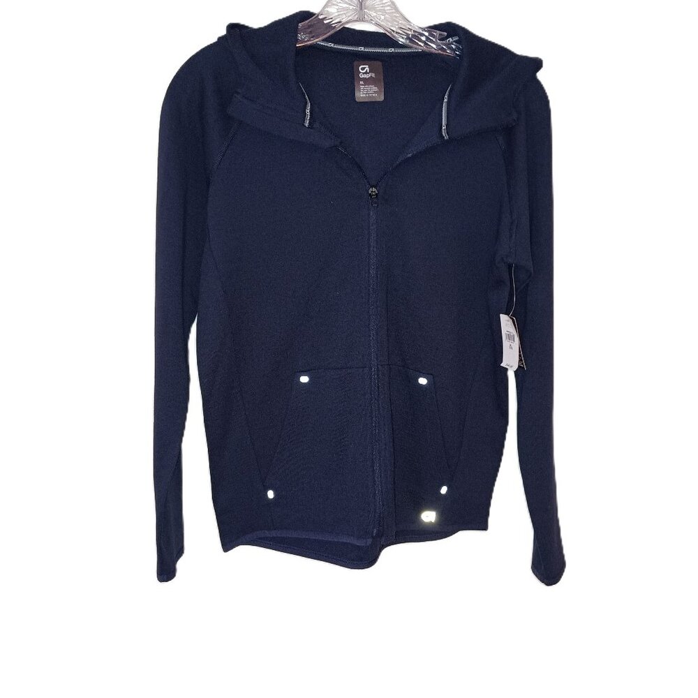 Gap Fit Navy Hoodie Full Zip Medium-weight  Youth Boys Size XL 12 NWT